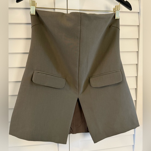 DISSH Willa Petrol Khaki Strapless Top with Pockets Size 6 - Picture 4 of 12